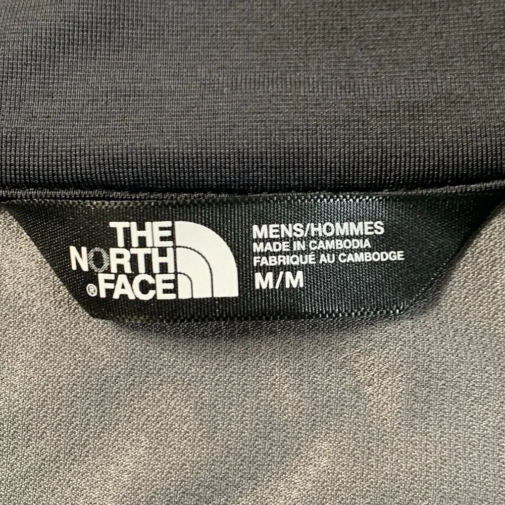 The North Face TNF‎ Men's Size M Black Gray 1/4 Zip Pullover Lightweight Active